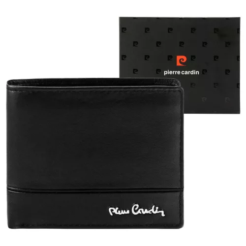 Pierre Cardin YS605 8825 fekete férfi bőr pénztárca 11 x 9 x 2.8 cm