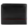 Pierre Cardin YS605 8825 fekete-piros férfi bőr pénztárca 11 x 9 x 2.8 cm