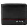 Pierre Cardin YS605 8825 fekete-piros férfi bőr pénztárca 11 x 9 x 2.8 cm