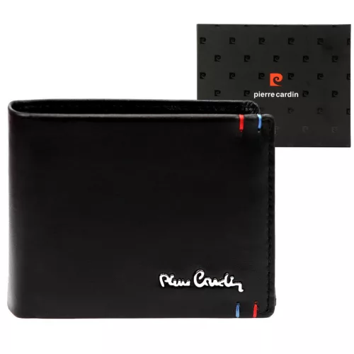 Pierre Cardin YS606 324 fekete férfi bőr pénztárca 12 x 10 x 3 cm
