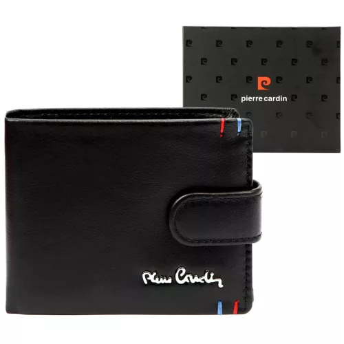 Pierre Cardin YS606 323A fekete férfi bőr pénztárca 11.5 x 8.5 x 2.8 cm