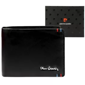   Pierre Cardin YS606 8806 fekete férfi bőr pénztárca 12 x 9.5 x 3 cm