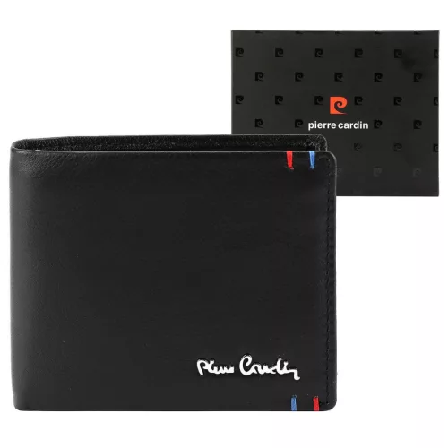 Pierre Cardin YS606 8825 fekete férfi bőr pénztárca 11 x 9 x 2.8 cm