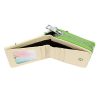 Eslee 6028 zöld-fehér mintás női rostbőr pénztárca 11 x 8.5 x 3.5 cm