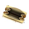 Eslee 6028 sárga-fehér mintás női rostbőr pénztárca 11 x 8.5 x 3.5 cm