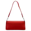 Pierre Cardin 1983 FRZ piros női bőr válltáska 27.5 x 13 x 9.5 cm