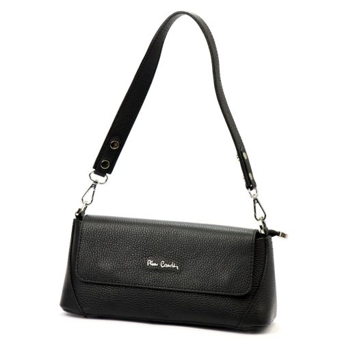 Pierre Cardin 1983 FRZ fekete női bőr válltáska 27.5 x 13 x 9.5 cm 