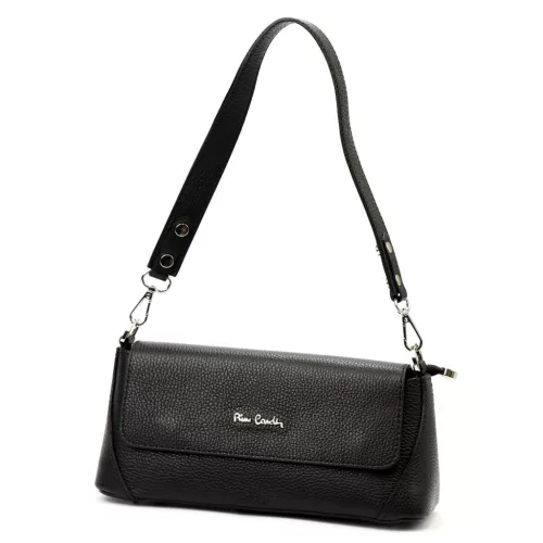 Pierre Cardin 1983 FRZ fekete női bőr válltáska 27.5 x 13 x 9.5 cm