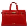 Pierre Cardin 1926 FRZ piros női bőr kézitáska, válltáska 37.5 x 25 x 13 cm
