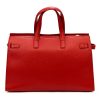 Pierre Cardin 1926 FRZ piros női bőr kézitáska, válltáska 37.5 x 25 x 13 cm