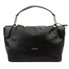 Pierre Cardin 55091 FRZ fekete női bőr kézitáska, vállpánttal 40 x 25 x 14 cm