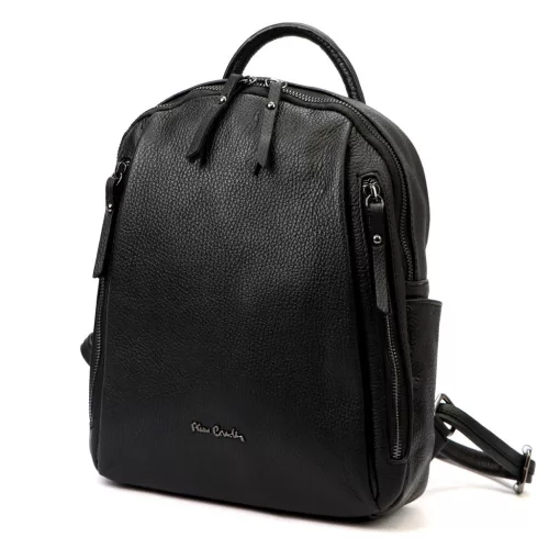 Pierre Cardin 1858 FRZ fekete női bőr hátizsák 26 x 30 x 11 cm