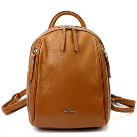   Pierre Cardin 1858 FRZ konyak női bőr hátizsák 26 x 30 x 11 cm