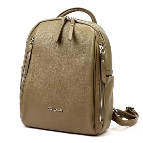 Pierre Cardin 1858 FRZ taupe női bőr hátizsák 26 x 30 x 11 cm