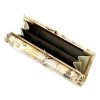 VerMari 72031 bézs kígyóbőr mintás női bőr pénztárca 19 x 9.5 x 4 cm