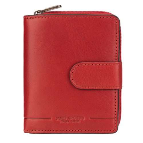 Mato Grosso 0820-40 RFID piros női bőr pénztárca 12.5 x 10.5 x 3 cm