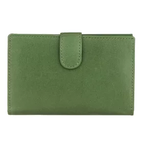   EL FORREST 866-16 RFID zöld női bőr pénztárca 10 x 14 x 3 cm