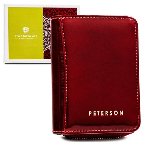 Peterson PTN 5157-SH piros női bőr pénztárca 7.5 x 10 x 2.5 cm