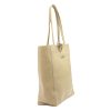 MiaMore 01-014 Z bézs női bőr válltáska, shopper 40 x 38 x 13 cm