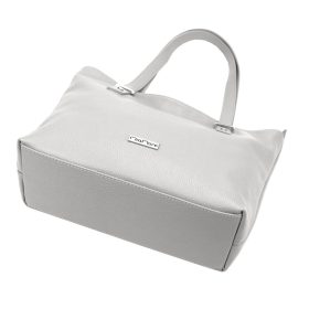   MiaMore 01-058 taupe női bőr válltáska, shopper 40 x 30 x 12 cm