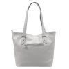 MiaMore 01-058 taupe női bőr válltáska, shopper 40 x 30 x 12 cm