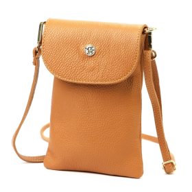   Gregorio 1747 narancs női bőr válltáska, mobiltartó 14 x 21.5 x 5 cm