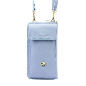   Gregorio 1707 DOLLARO világoskék női bőr pénztárca, mobiltartó 11 x 20 x 6.5 cm