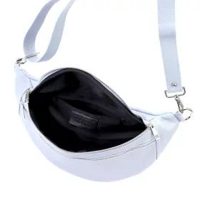   Luka 24-017 világoskék  női bőr övtáska, crossbody 37 x 22 x 11 cm