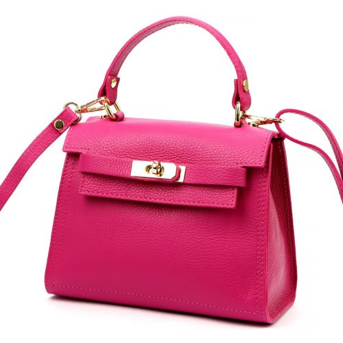 Luka 19-17 MN magenta női bőr kézitáska, válltáska 23 x 19 x 12.5 cm