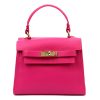 Luka 19-17 MN magenta női bőr kézitáska, válltáska 23 x 19 x 12.5 cm