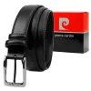 Pierre Cardin 3357 férfi fekete rostbőr öv 125 x 3.5 cm