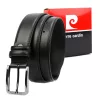 Pierre Cardin PARURE04 fekete férfi bőr öv 125 x 3,5 cm