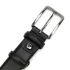 Pierre Cardin PARURE04 fekete férfi bőr öv 125 x 3,5 cm