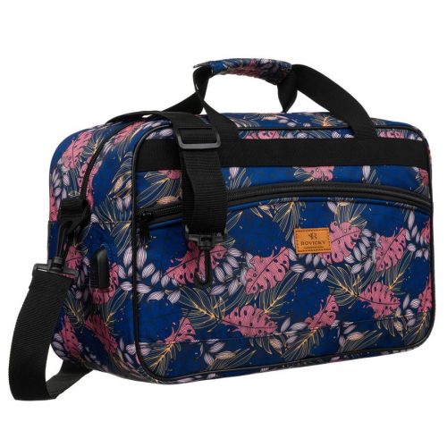 Rovicky R-TL15608 kék-rózsaszín mintás Wizz Air, Ryanair kabintáska, utazótáska 40 x 25 x 20 cm