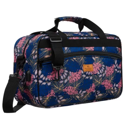 Rovicky R-TL15608 kék-rózsaszín mintás Wizz Air, Ryanair kabintáska, utazótáska 40 x 25 x 20 cm