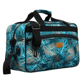   Rovicky R-TL15608 zöld levél mintás Wizz Air, Ryanair kabintáska, utazótáska 40 x 25 x 20 cm
