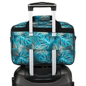   Rovicky R-TL15608 zöld levél mintás Wizz Air, Ryanair kabintáska, utazótáska 40 x 25 x 20 cm