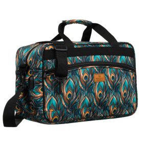   Rovicky R-TL15608 zöld-fekete mintás Wizz Air, Ryanair kabintáska,  utazótáska 40 x 25 x 20 cm