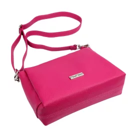   MiaMore 01-002 D magenta női bőr válltáska 27 x 20 x 10 cm