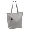 Gregorio 1748 szürke női bőr válltáska, shopper táska 37 x 35 x 14 cm