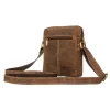 Peterson PTN 250-NSH barna férfi bőr oldaltáska 21 x 17 x 6 cm