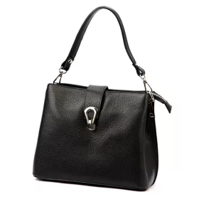 Luka 24-069 fekete női bőr válltáska 27 x 21.5 x 13 cm