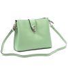 Luka 24-069 menta zöld női bőr válltáska 27 x 21.5 x 13 cm