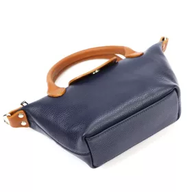   Luka 24-068 D sötétkék női bőr kézitáska, válltáska 36 x 22 x 10 cm
