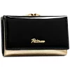 Peterson PTN LJ-42108 fekete-arany női bőr pénztárca 14 x 9 x 3.5 cm