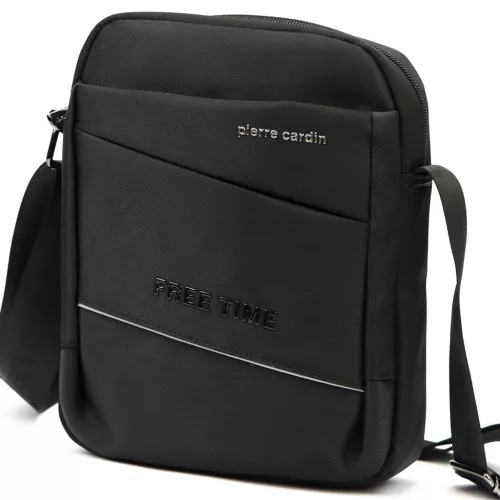 Pierre Cardin 1711 ALAN09 fekete férfi oldaltáska 20 x 24 x 9 cm