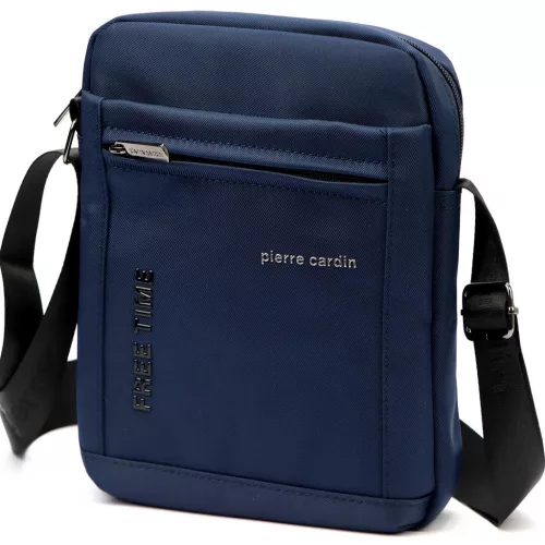 Pierre Cardin 1721 ALAN09 sötétkék férfi oldaltáska 20 x 24 x 9 cm