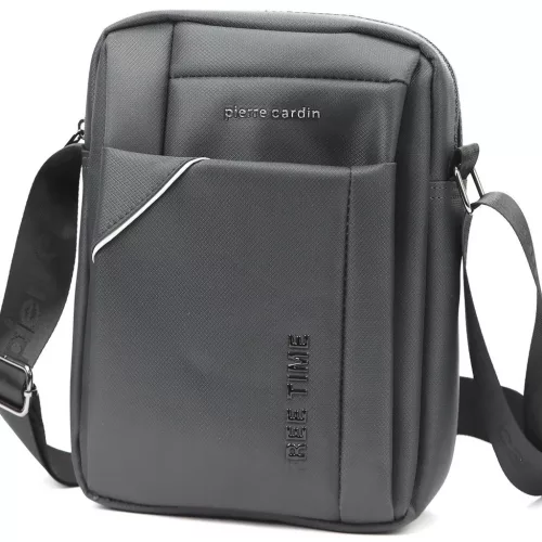 Pierre Cardin 2011 ALAN09 szürke férfi oldaltáska 20 x 24 x 9 cm