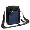Pierre Cardin 2011 ALAN09 kék-fekete férfi oldaltáska 20 x 24 x 9 cm 