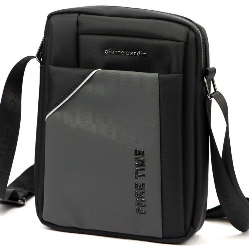Pierre Cardin 2011 ALAN09 sötétszürke férfi oldaltáska 20 x 24 x 9 cm 